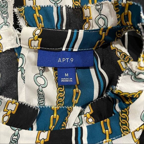 NWT Apt. 9 Chain Print Poly Halter Sleeveless Top - Picture 6 of 6